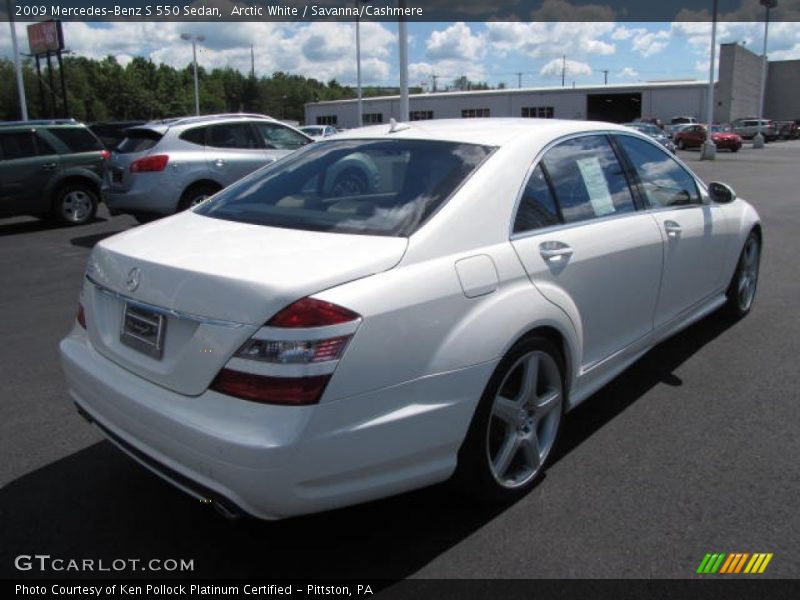 Arctic White / Savanna/Cashmere 2009 Mercedes-Benz S 550 Sedan