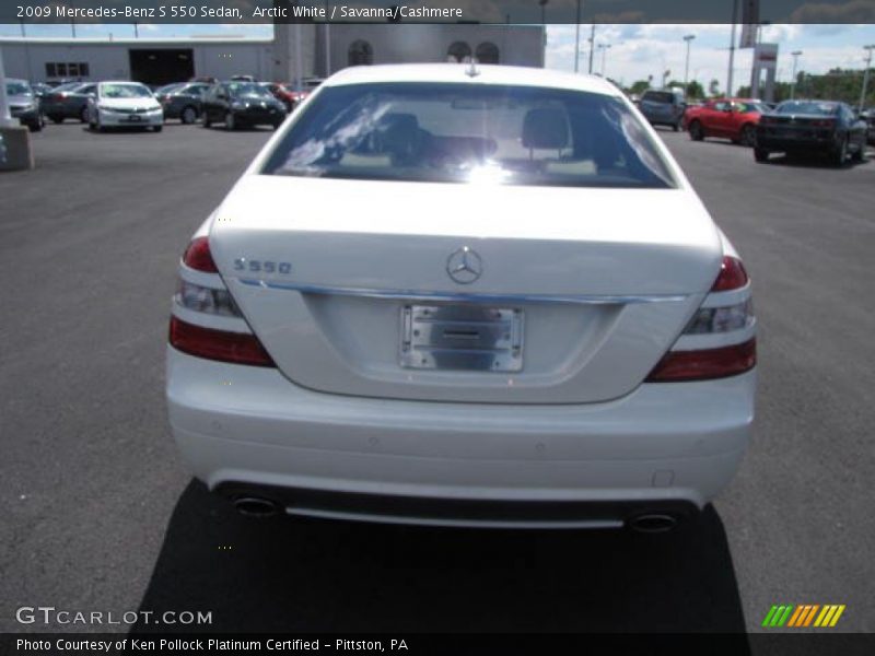 Arctic White / Savanna/Cashmere 2009 Mercedes-Benz S 550 Sedan
