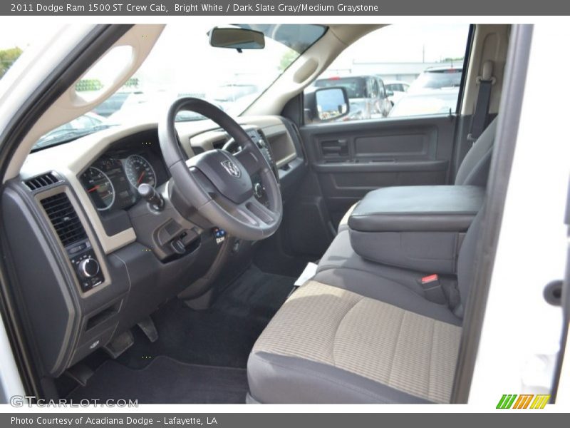 Bright White / Dark Slate Gray/Medium Graystone 2011 Dodge Ram 1500 ST Crew Cab