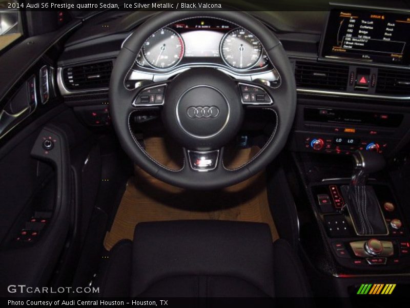 Ice Silver Metallic / Black Valcona 2014 Audi S6 Prestige quattro Sedan