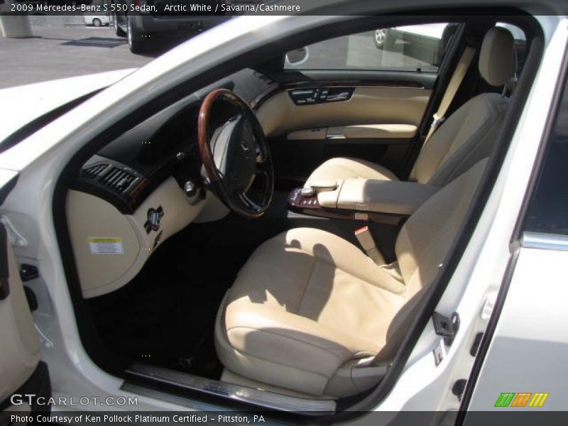Arctic White / Savanna/Cashmere 2009 Mercedes-Benz S 550 Sedan