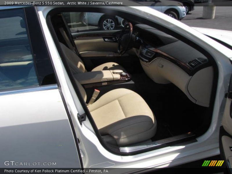 Arctic White / Savanna/Cashmere 2009 Mercedes-Benz S 550 Sedan