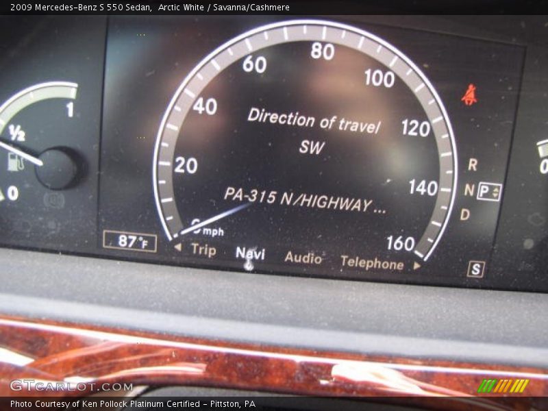 Arctic White / Savanna/Cashmere 2009 Mercedes-Benz S 550 Sedan