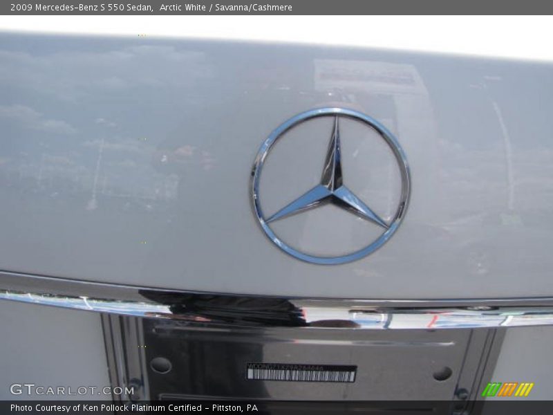 Arctic White / Savanna/Cashmere 2009 Mercedes-Benz S 550 Sedan