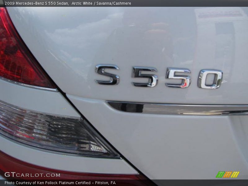 Arctic White / Savanna/Cashmere 2009 Mercedes-Benz S 550 Sedan