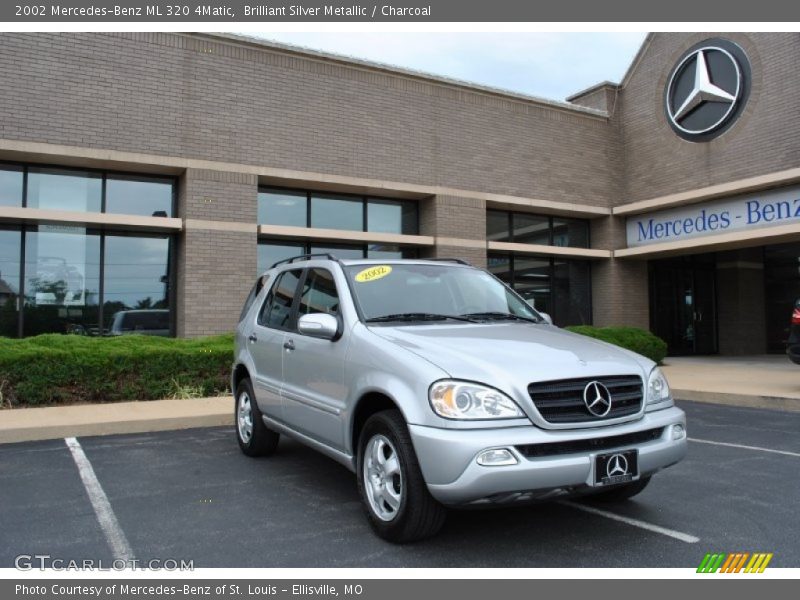 Brilliant Silver Metallic / Charcoal 2002 Mercedes-Benz ML 320 4Matic