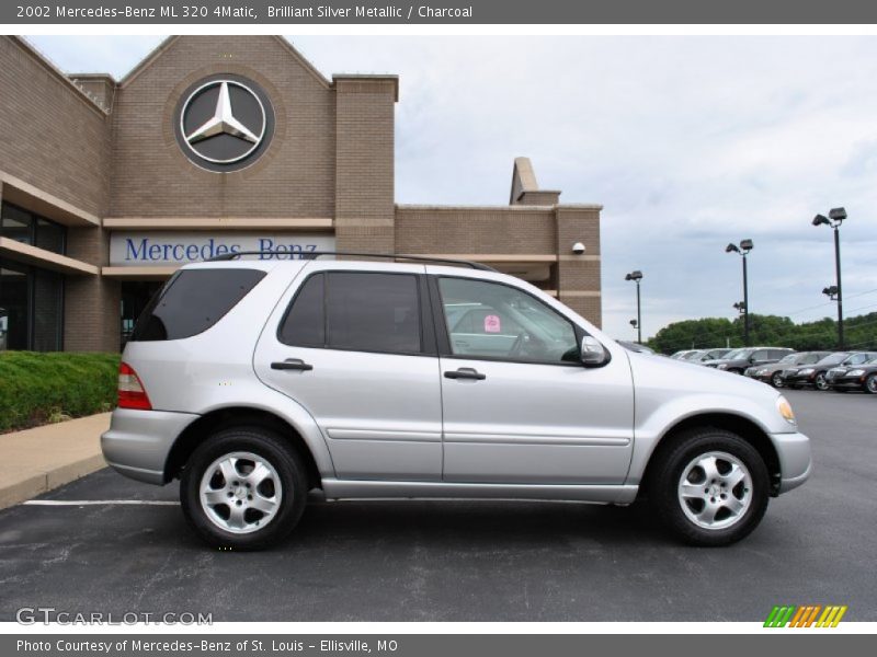 Brilliant Silver Metallic / Charcoal 2002 Mercedes-Benz ML 320 4Matic