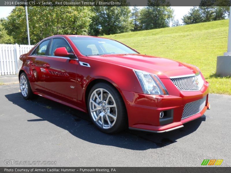 Red Obsession Tintcoat / Ebony/Ebony 2014 Cadillac CTS -V Sedan