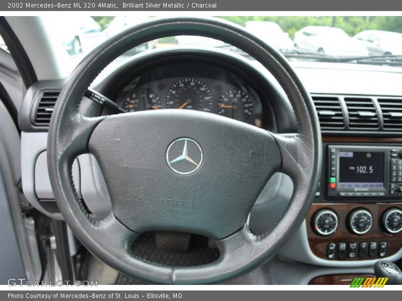 Brilliant Silver Metallic / Charcoal 2002 Mercedes-Benz ML 320 4Matic