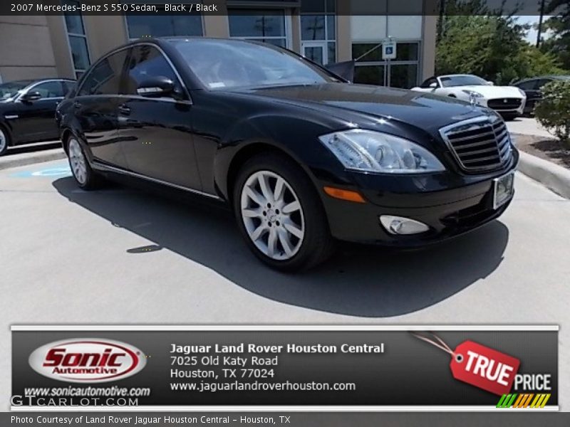 Black / Black 2007 Mercedes-Benz S 550 Sedan