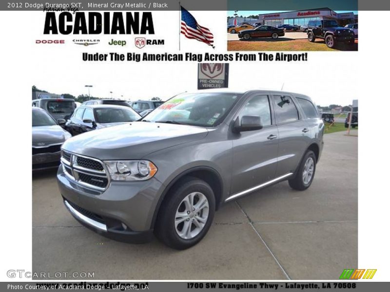 Mineral Gray Metallic / Black 2012 Dodge Durango SXT