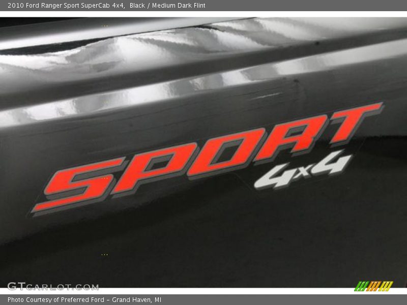 Black / Medium Dark Flint 2010 Ford Ranger Sport SuperCab 4x4