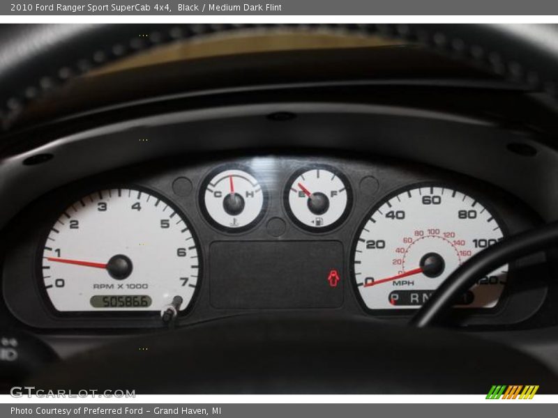 Black / Medium Dark Flint 2010 Ford Ranger Sport SuperCab 4x4