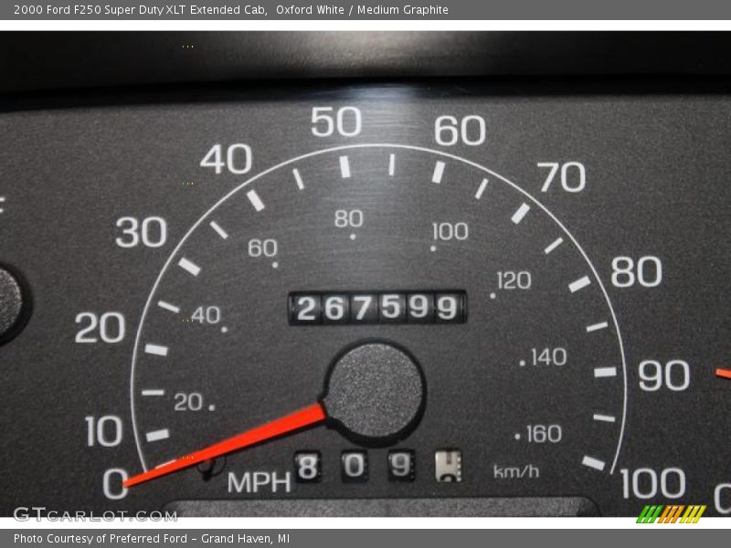 Oxford White / Medium Graphite 2000 Ford F250 Super Duty XLT Extended Cab