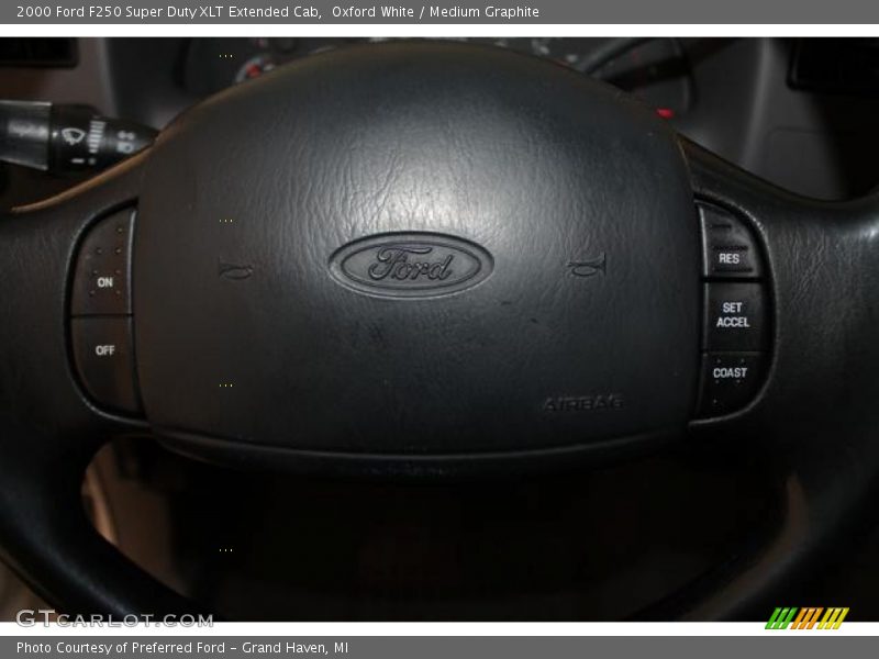 Oxford White / Medium Graphite 2000 Ford F250 Super Duty XLT Extended Cab