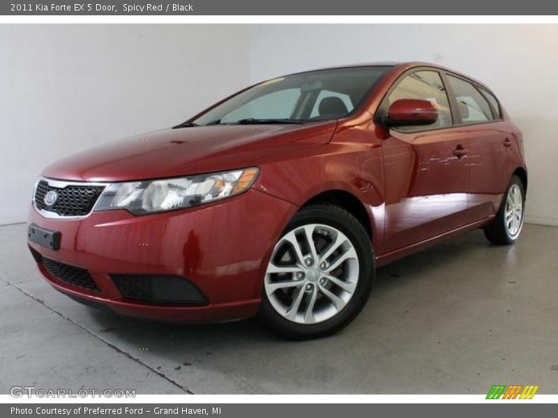 Spicy Red / Black 2011 Kia Forte EX 5 Door