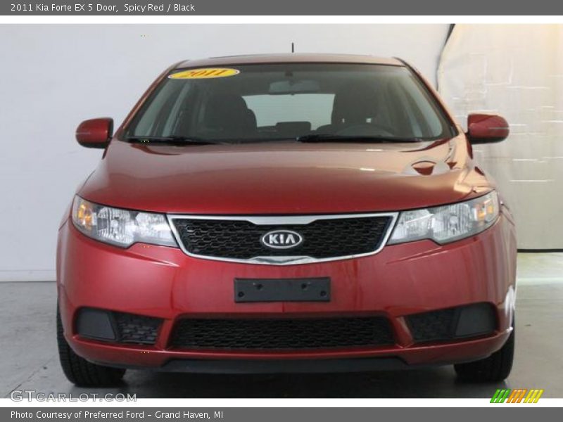 Spicy Red / Black 2011 Kia Forte EX 5 Door