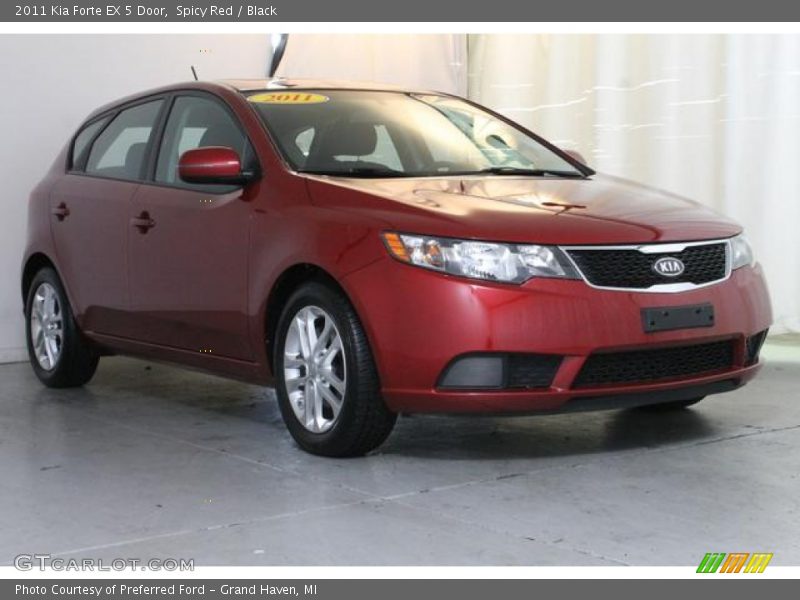 Spicy Red / Black 2011 Kia Forte EX 5 Door