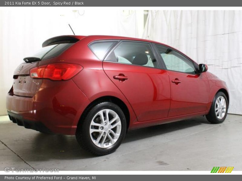 Spicy Red / Black 2011 Kia Forte EX 5 Door