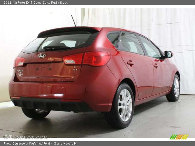 Spicy Red / Black 2011 Kia Forte EX 5 Door