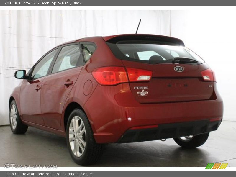 Spicy Red / Black 2011 Kia Forte EX 5 Door
