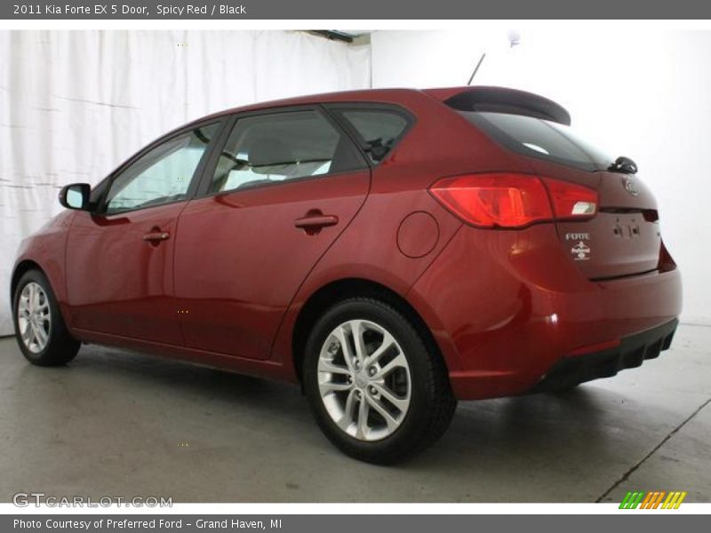 Spicy Red / Black 2011 Kia Forte EX 5 Door