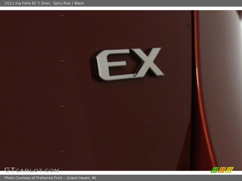 Spicy Red / Black 2011 Kia Forte EX 5 Door