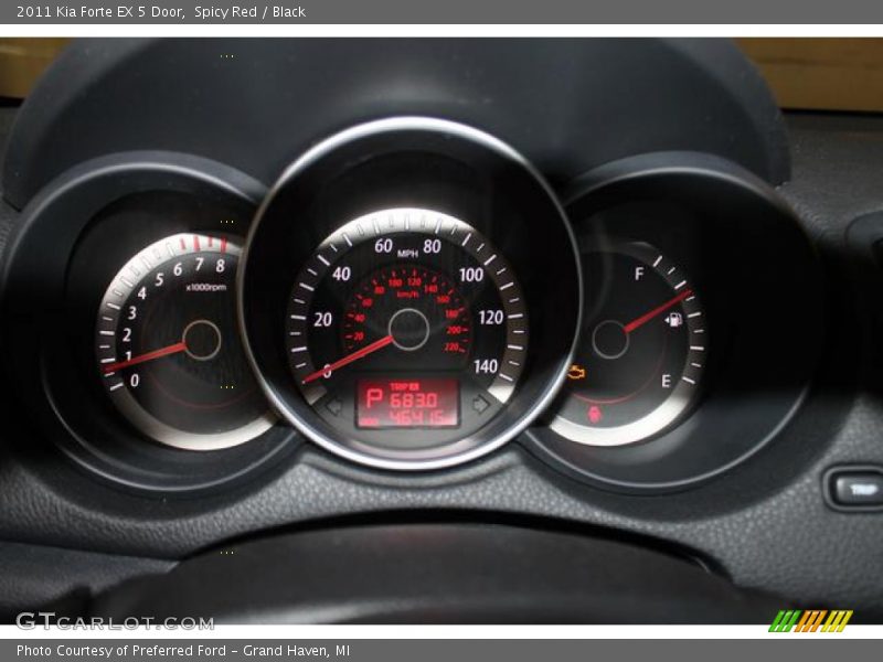 Spicy Red / Black 2011 Kia Forte EX 5 Door