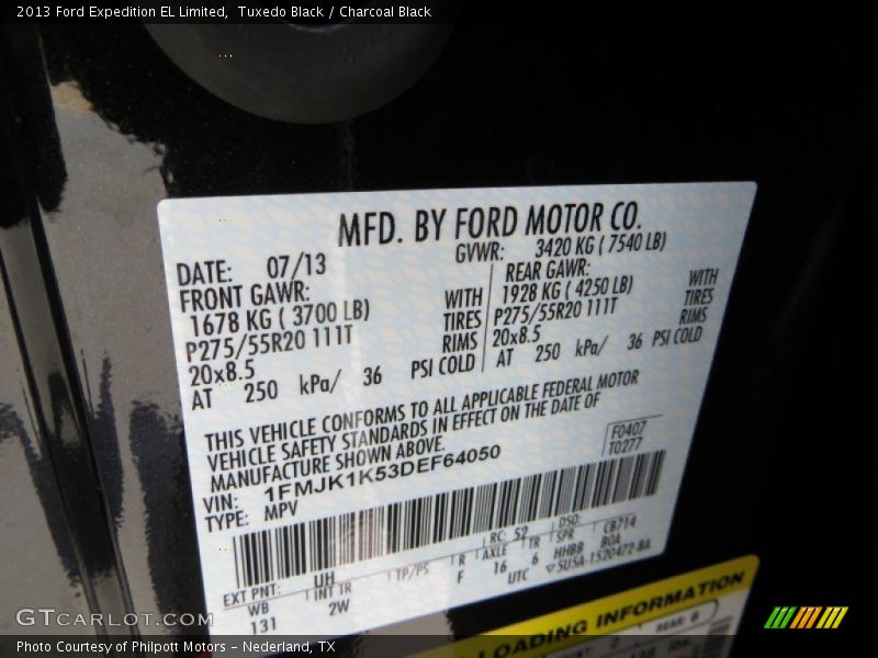 Tuxedo Black / Charcoal Black 2013 Ford Expedition EL Limited