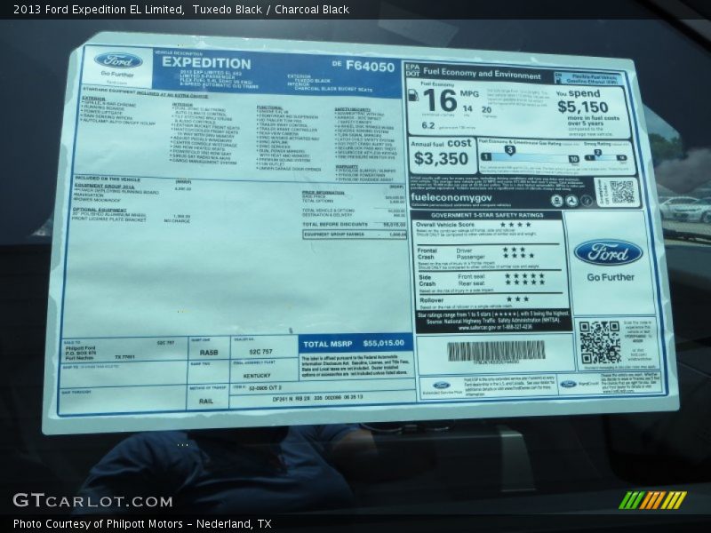Tuxedo Black / Charcoal Black 2013 Ford Expedition EL Limited