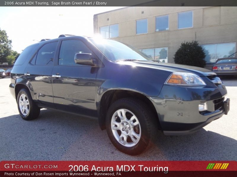 Sage Brush Green Pearl / Ebony 2006 Acura MDX Touring