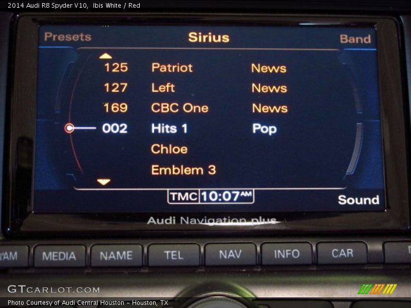 Ibis White / Red 2014 Audi R8 Spyder V10