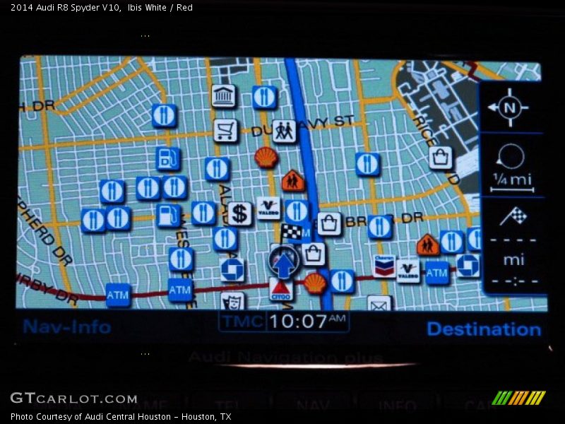 Navigation of 2014 R8 Spyder V10