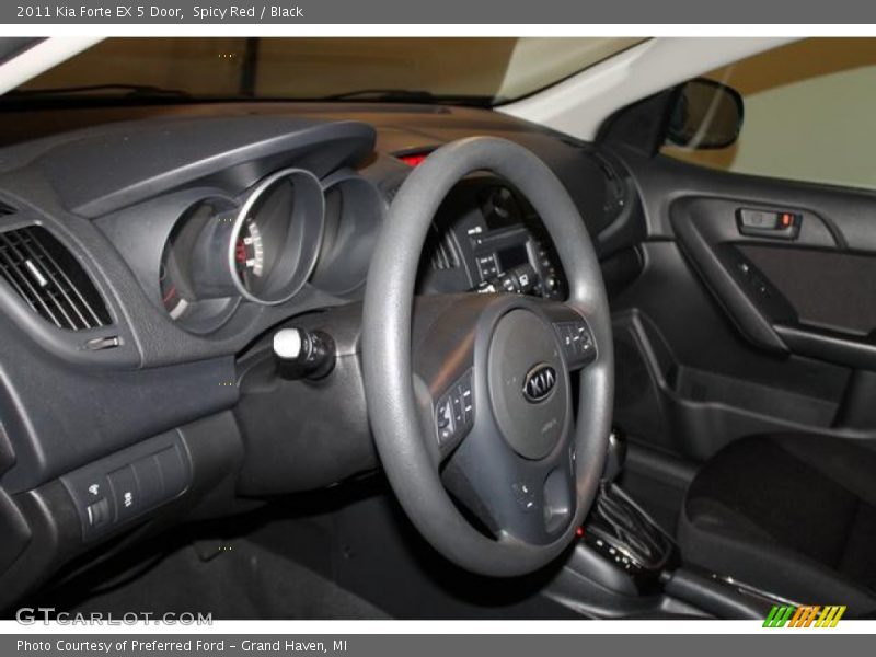 Spicy Red / Black 2011 Kia Forte EX 5 Door