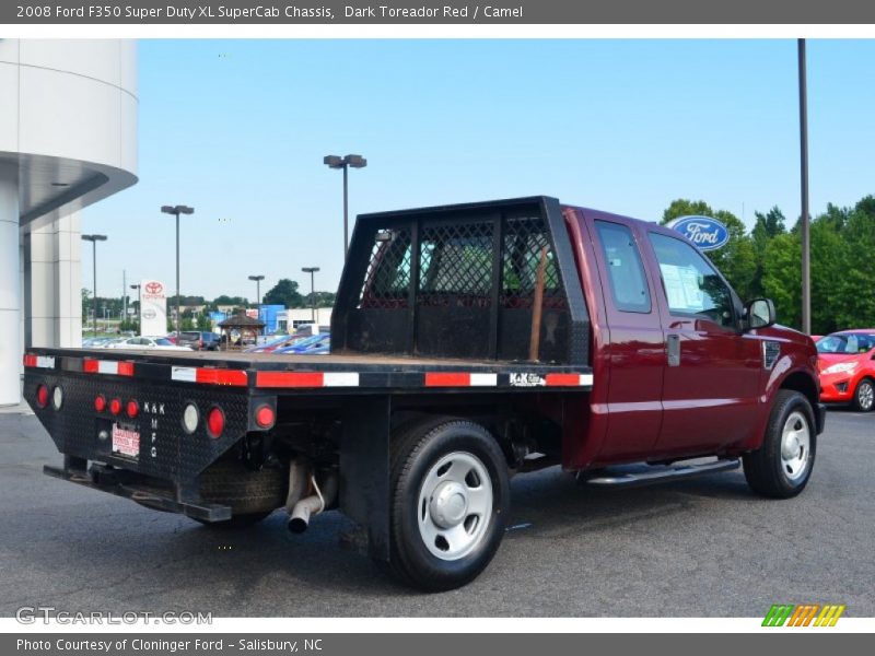 Dark Toreador Red / Camel 2008 Ford F350 Super Duty XL SuperCab Chassis