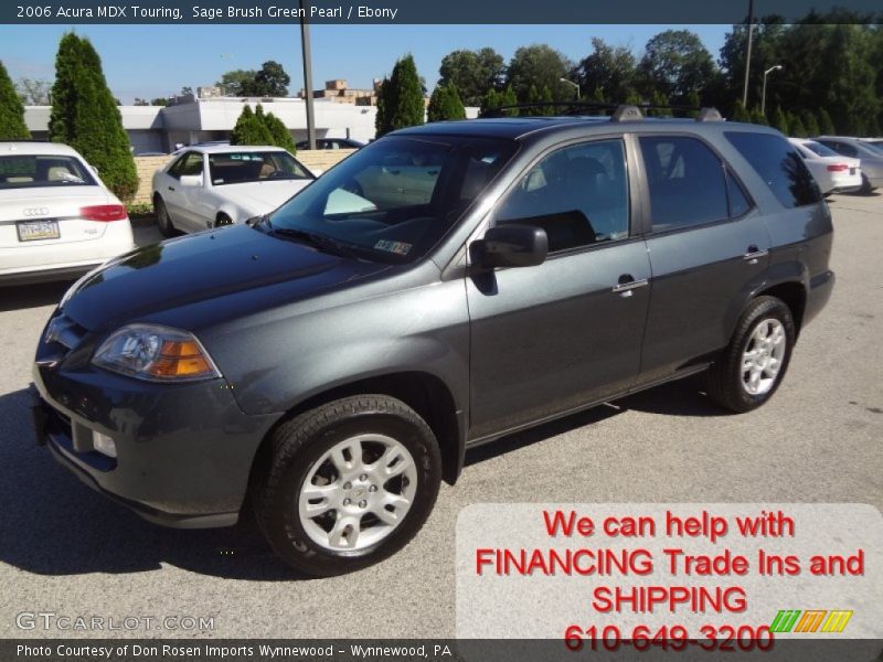 Sage Brush Green Pearl / Ebony 2006 Acura MDX Touring