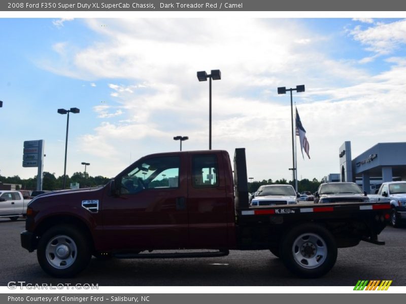 Dark Toreador Red / Camel 2008 Ford F350 Super Duty XL SuperCab Chassis