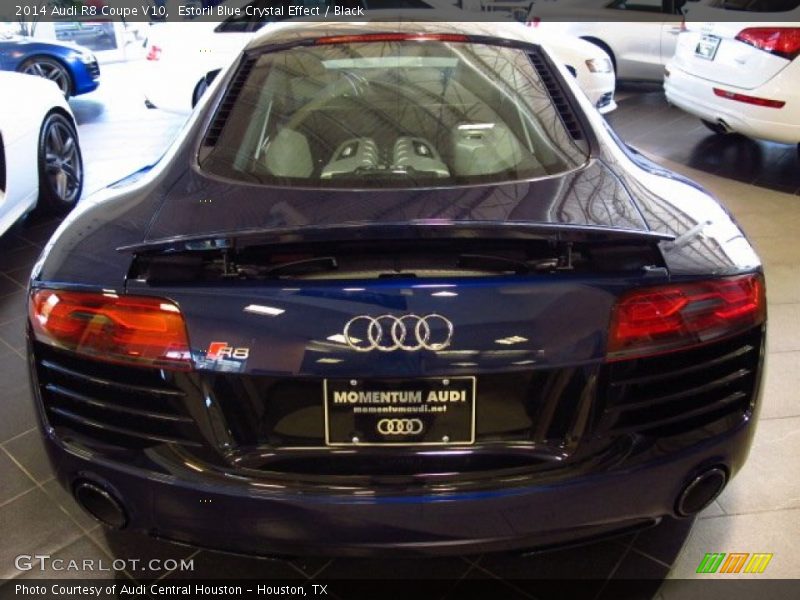 Estoril Blue Crystal Effect / Black 2014 Audi R8 Coupe V10