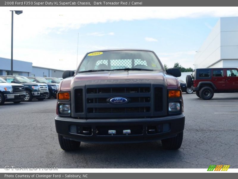 Dark Toreador Red / Camel 2008 Ford F350 Super Duty XL SuperCab Chassis