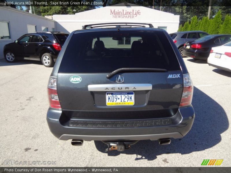 Sage Brush Green Pearl / Ebony 2006 Acura MDX Touring