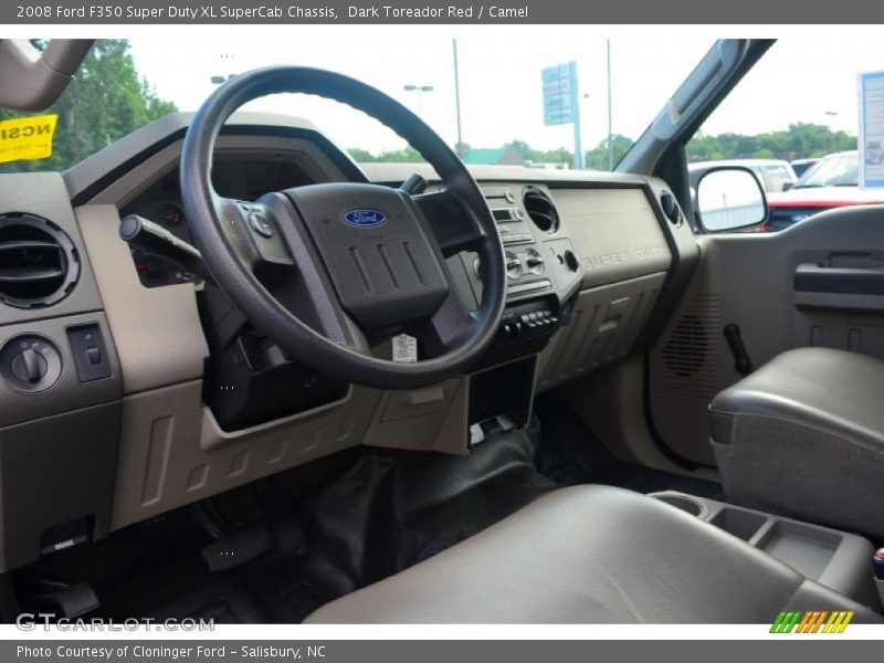 Dark Toreador Red / Camel 2008 Ford F350 Super Duty XL SuperCab Chassis