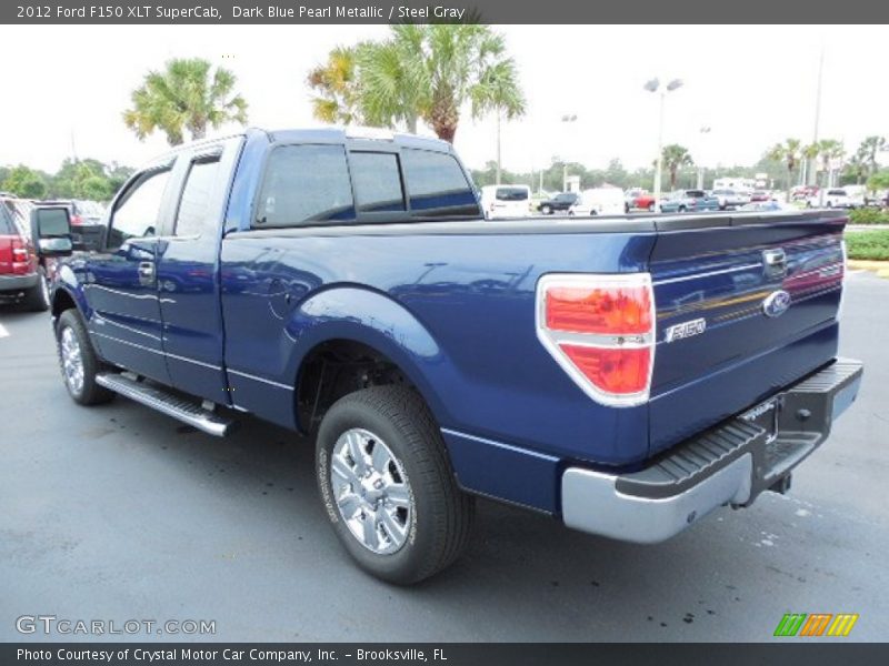 Dark Blue Pearl Metallic / Steel Gray 2012 Ford F150 XLT SuperCab