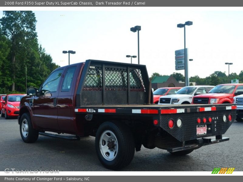 Dark Toreador Red / Camel 2008 Ford F350 Super Duty XL SuperCab Chassis