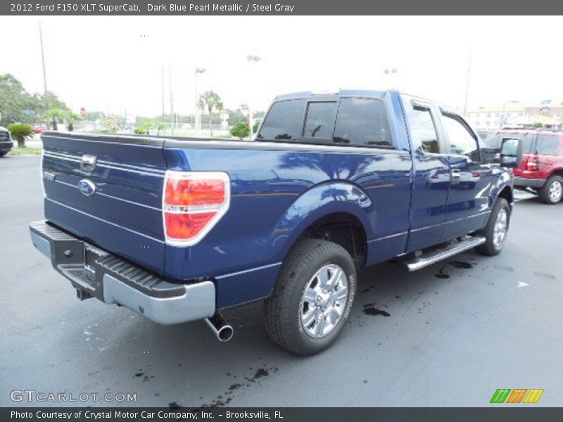 Dark Blue Pearl Metallic / Steel Gray 2012 Ford F150 XLT SuperCab