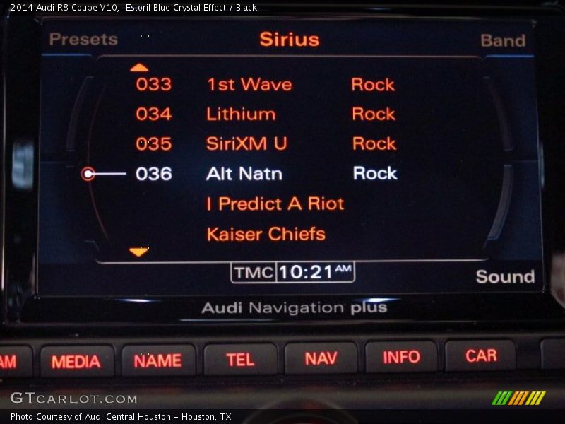 Estoril Blue Crystal Effect / Black 2014 Audi R8 Coupe V10