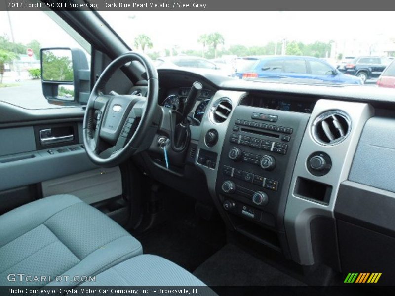 Dark Blue Pearl Metallic / Steel Gray 2012 Ford F150 XLT SuperCab