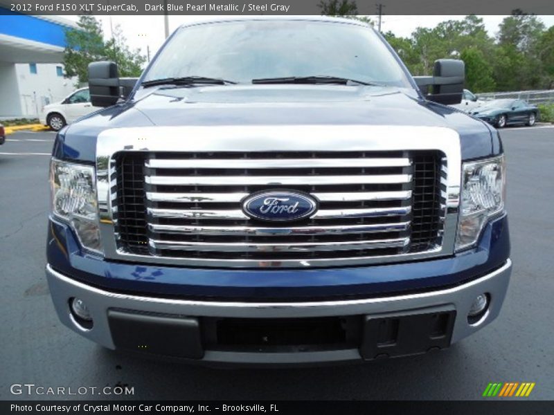 Dark Blue Pearl Metallic / Steel Gray 2012 Ford F150 XLT SuperCab
