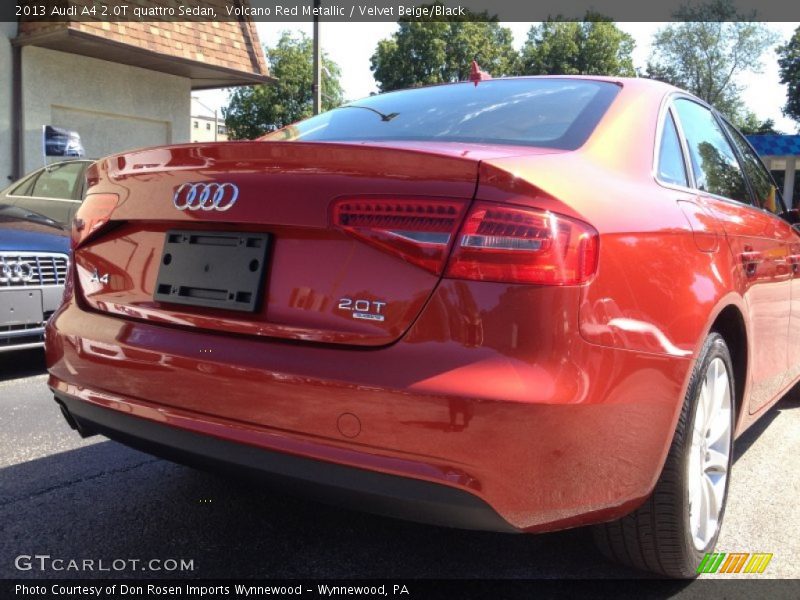 Volcano Red Metallic / Velvet Beige/Black 2013 Audi A4 2.0T quattro Sedan