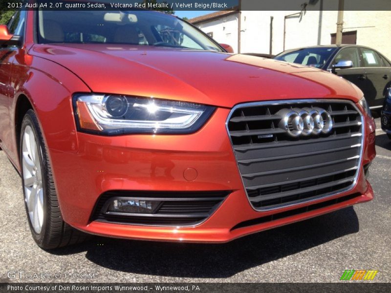 Volcano Red Metallic / Velvet Beige/Black 2013 Audi A4 2.0T quattro Sedan