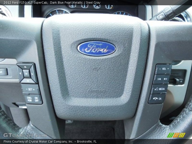 Dark Blue Pearl Metallic / Steel Gray 2012 Ford F150 XLT SuperCab